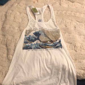 NWT great wave of Kanagawa racer back tank top